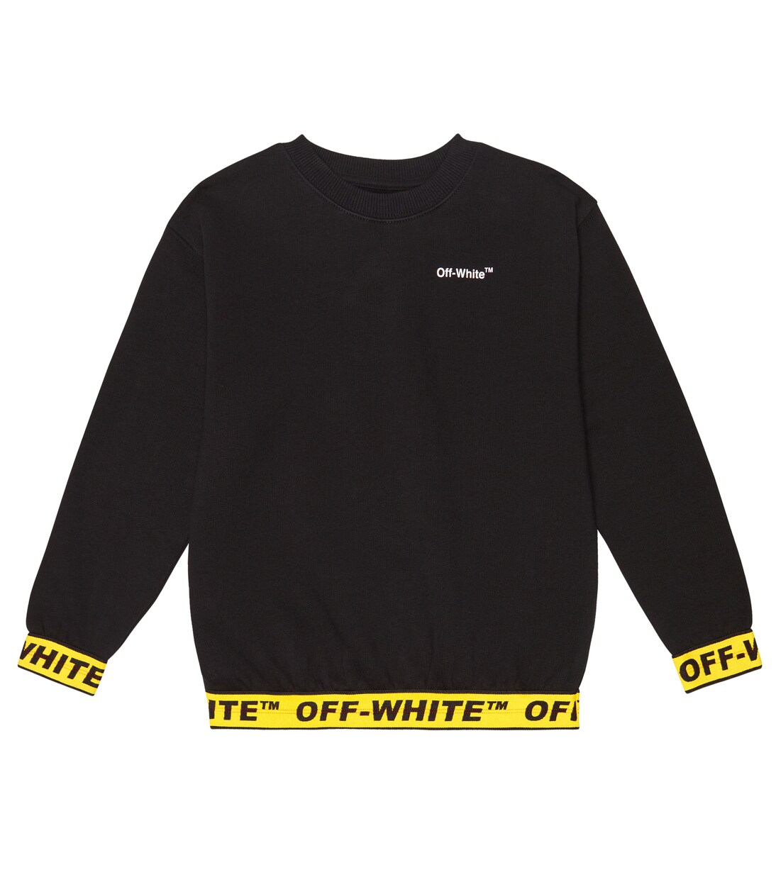 Logo cotton jersey sweatshirt | Off-White Kids