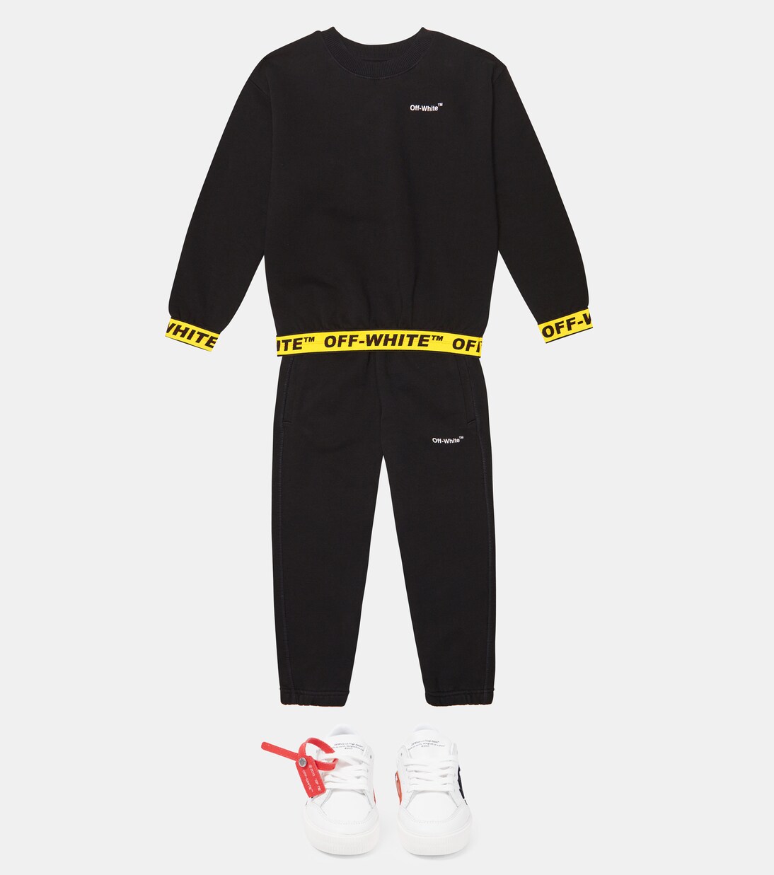 Logo cotton jersey sweatshirt | Off-White Kids