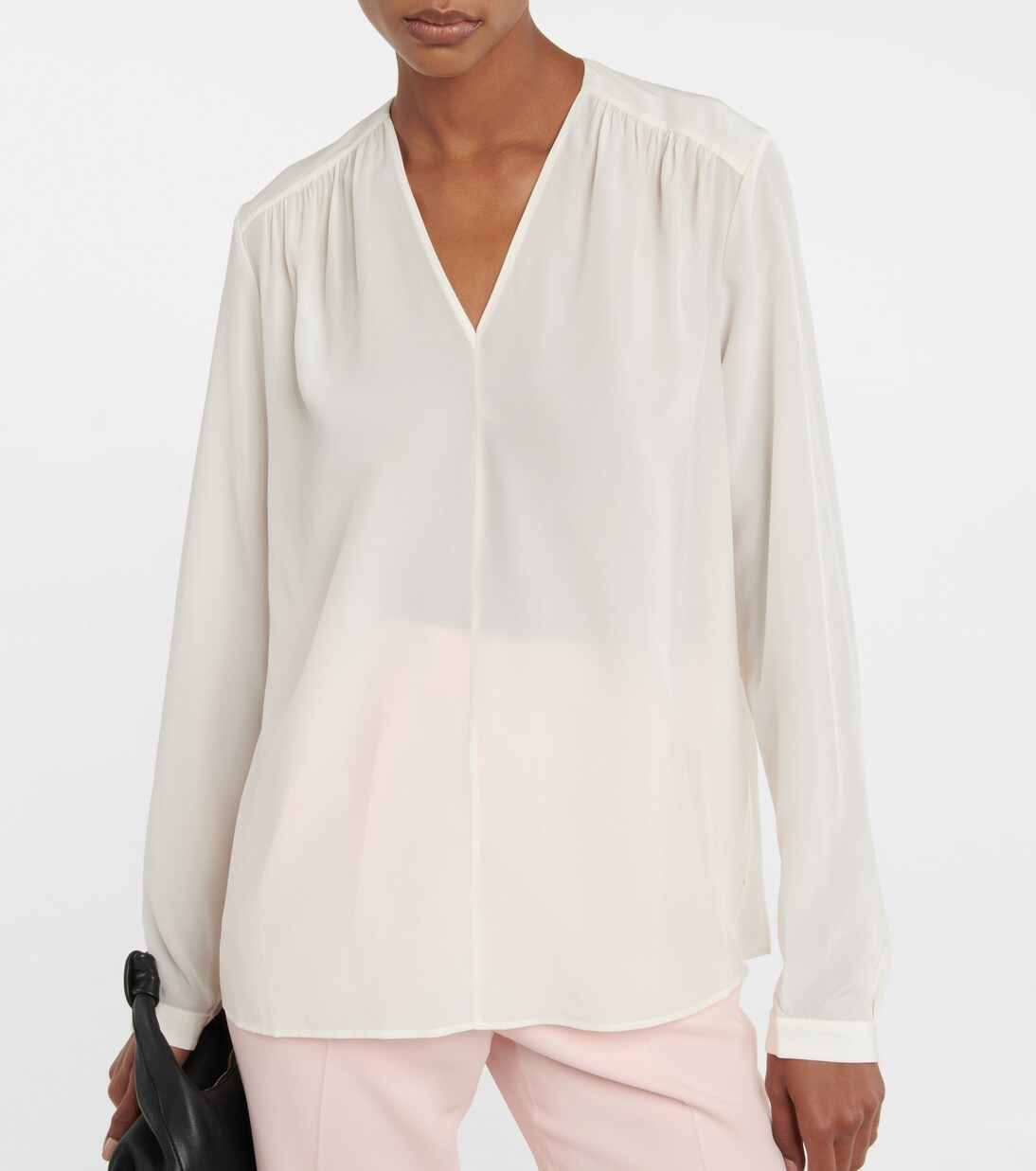 V-neck silk blouse | Joseph