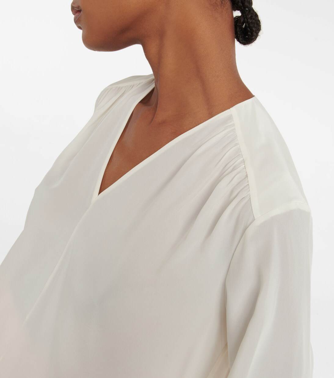 V-neck silk blouse | Joseph
