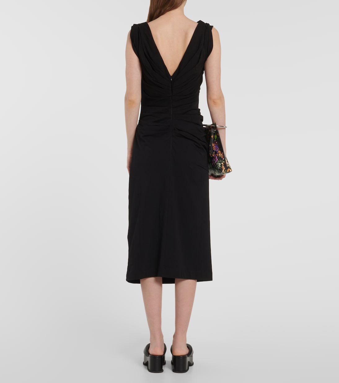 Abito midi in jersey di cotone | Dries Van Noten