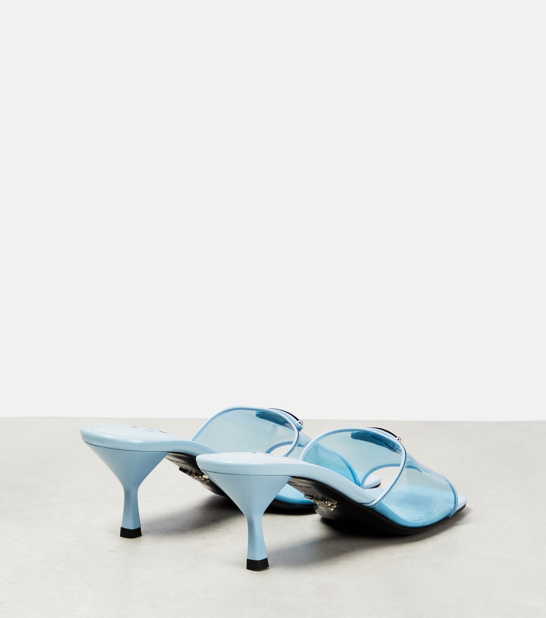 Leather-trimmed PVC mules | Prada