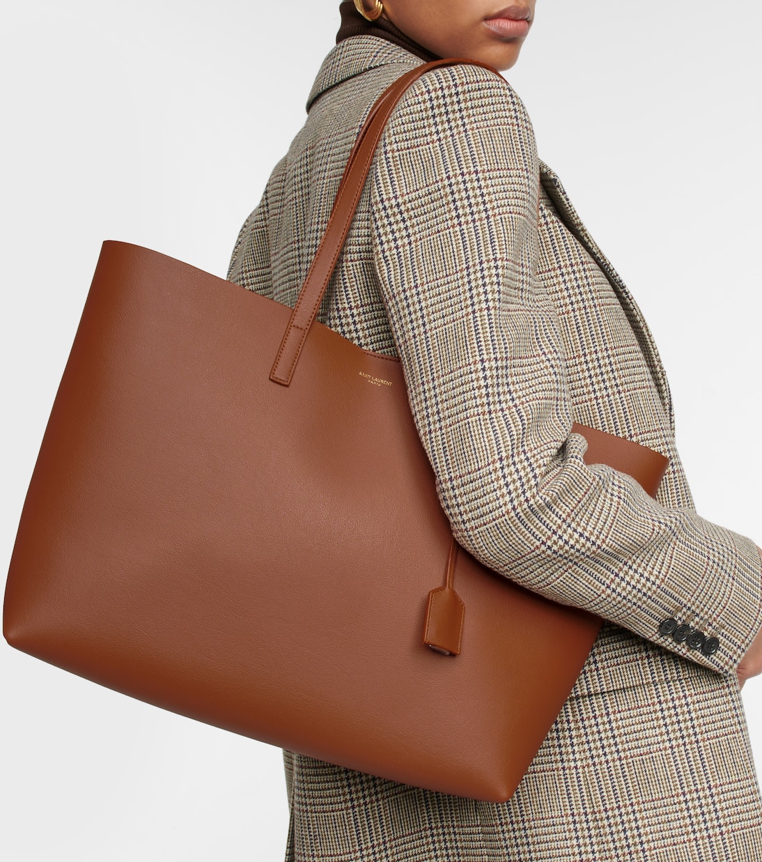 Shopping E/W leather tote bag | Saint Laurent