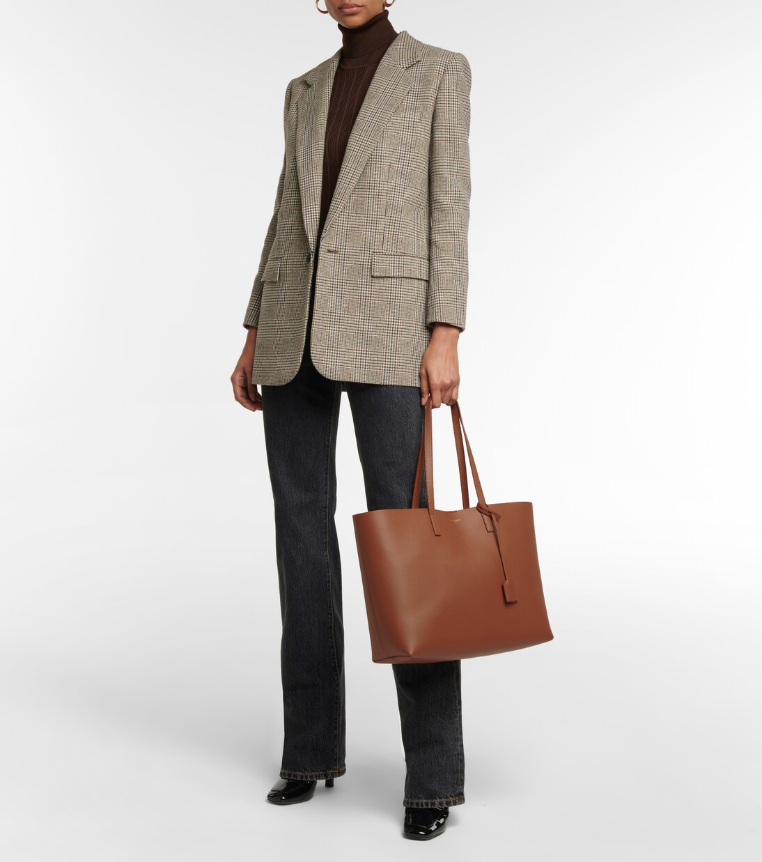 Shopping E/W leather tote bag | Saint Laurent