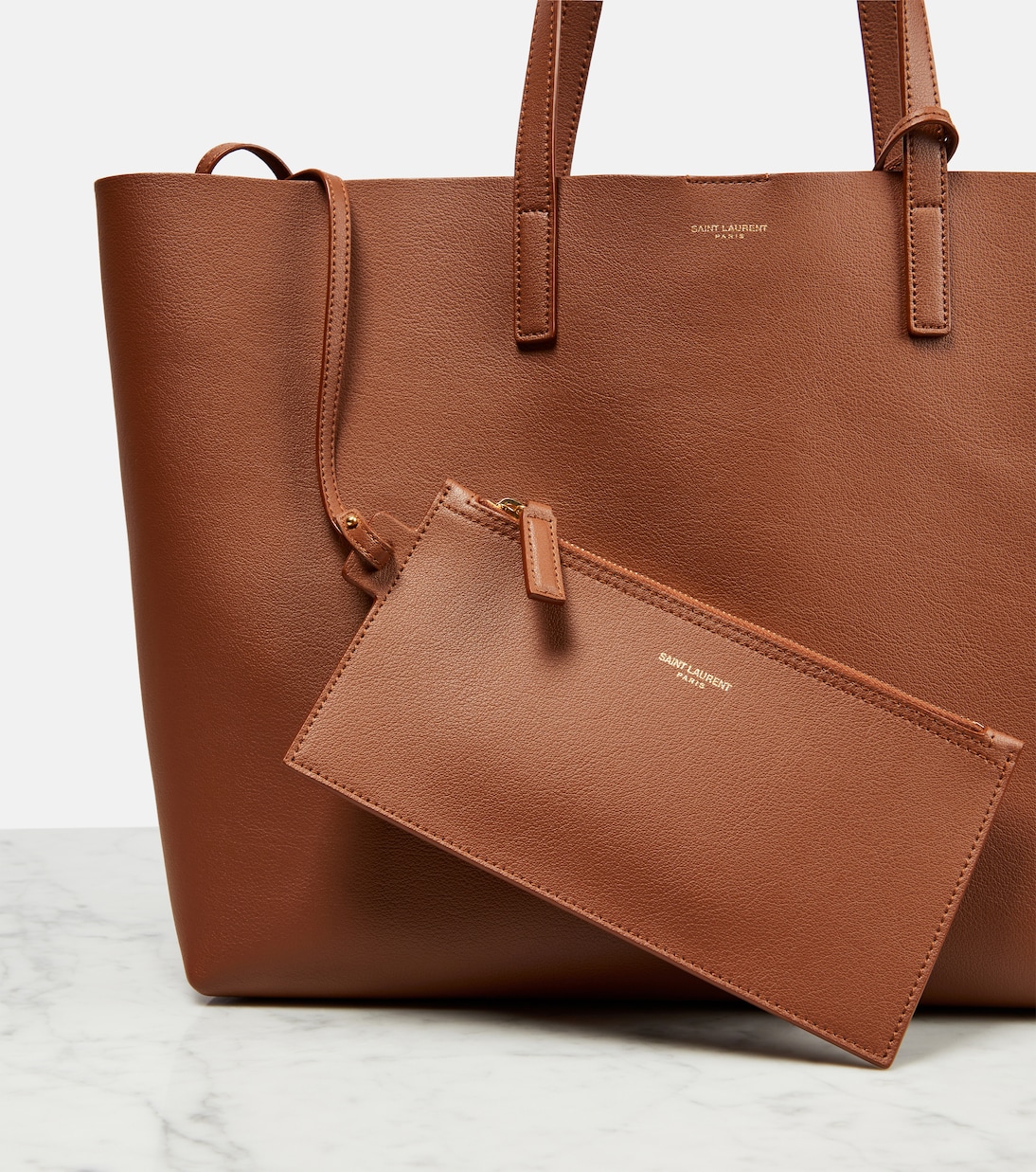 Shopping E/W leather tote bag | Saint Laurent