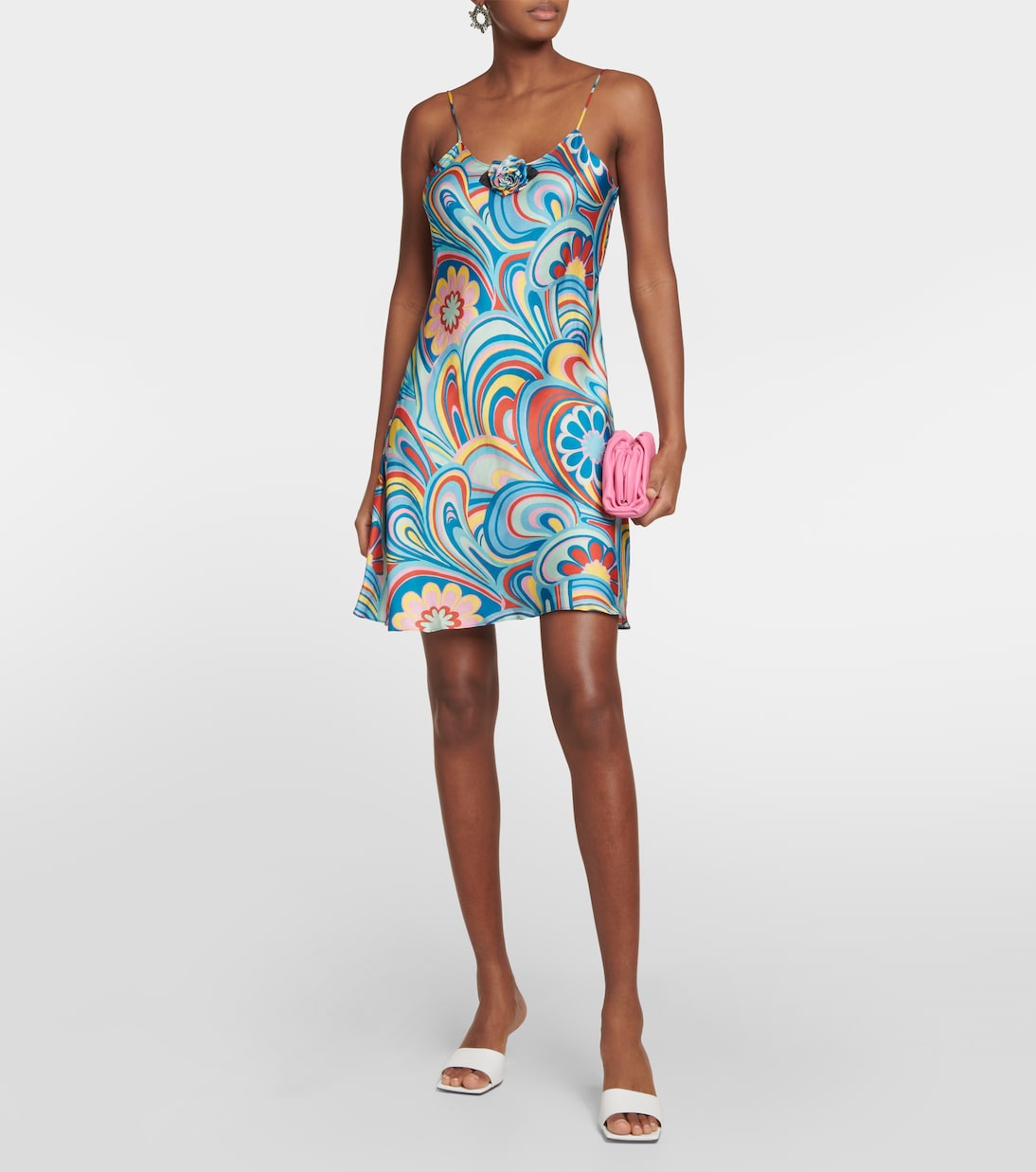 Robe imprimée en satin | Rodarte