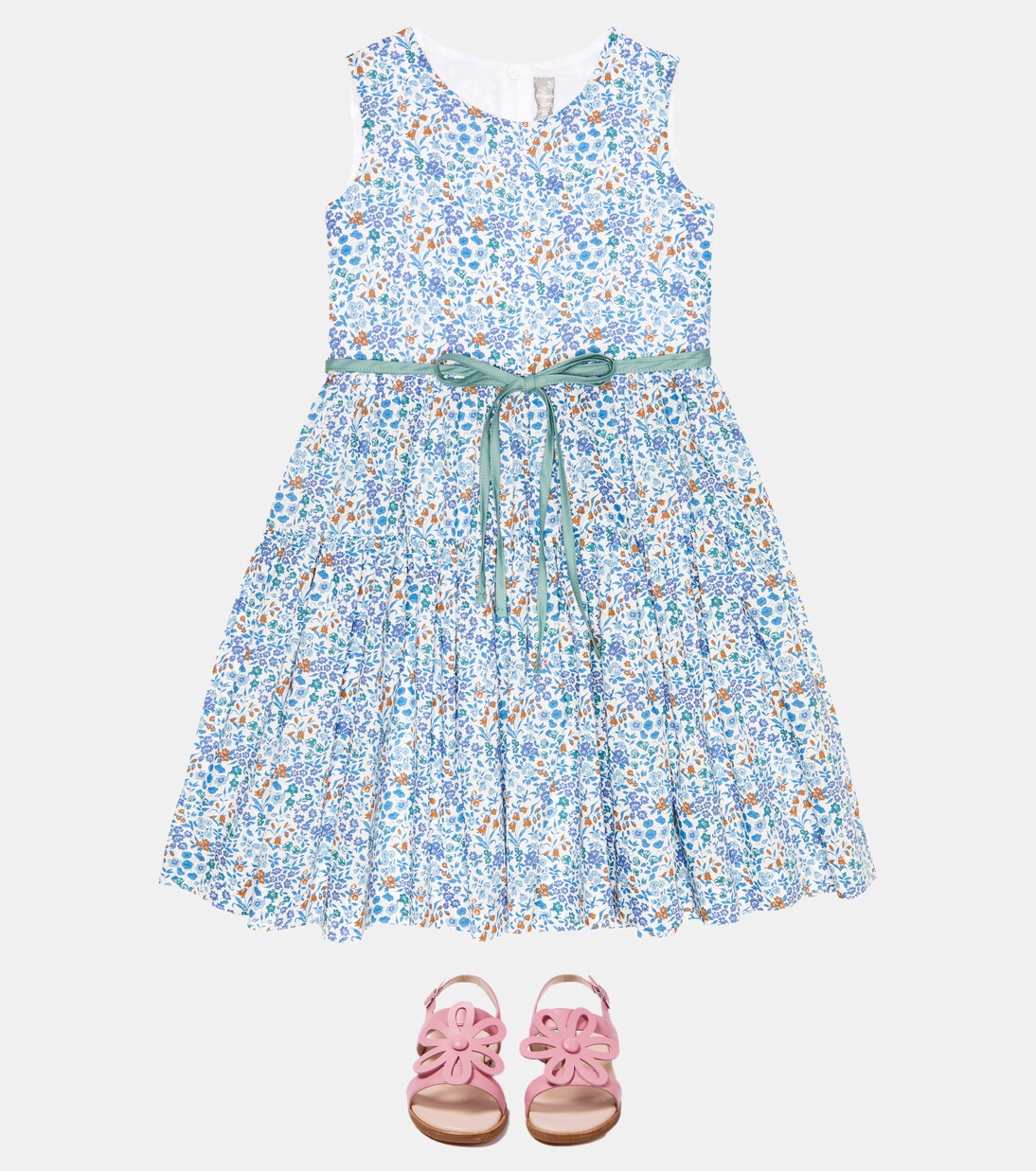 Flower-embellished leather sandals | Il Gufo