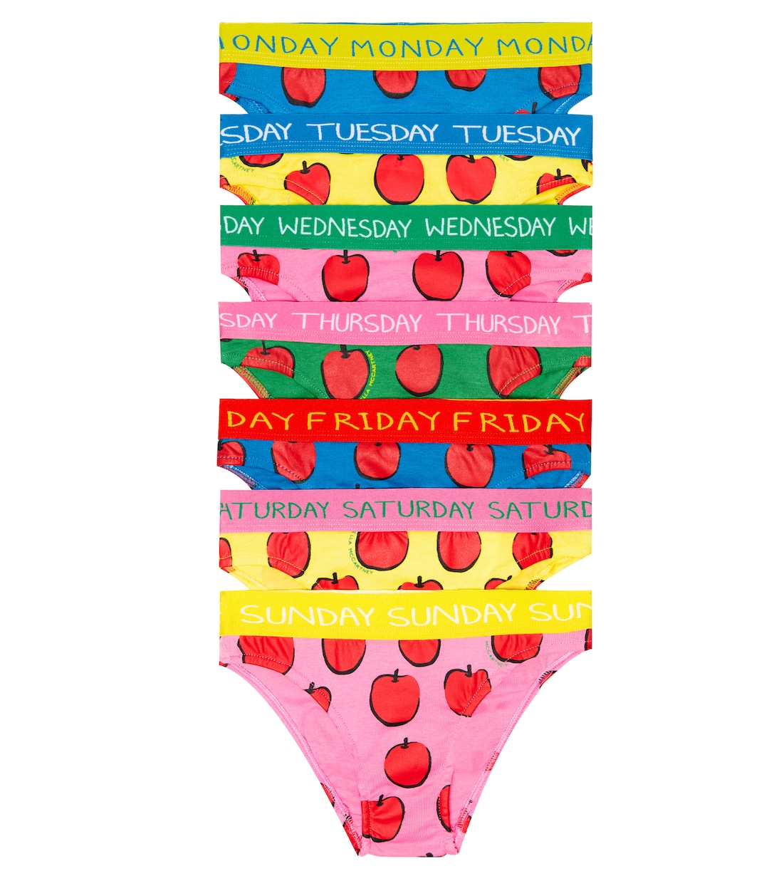 Set of 7 printed cotton briefs | Stella McCartney Kids