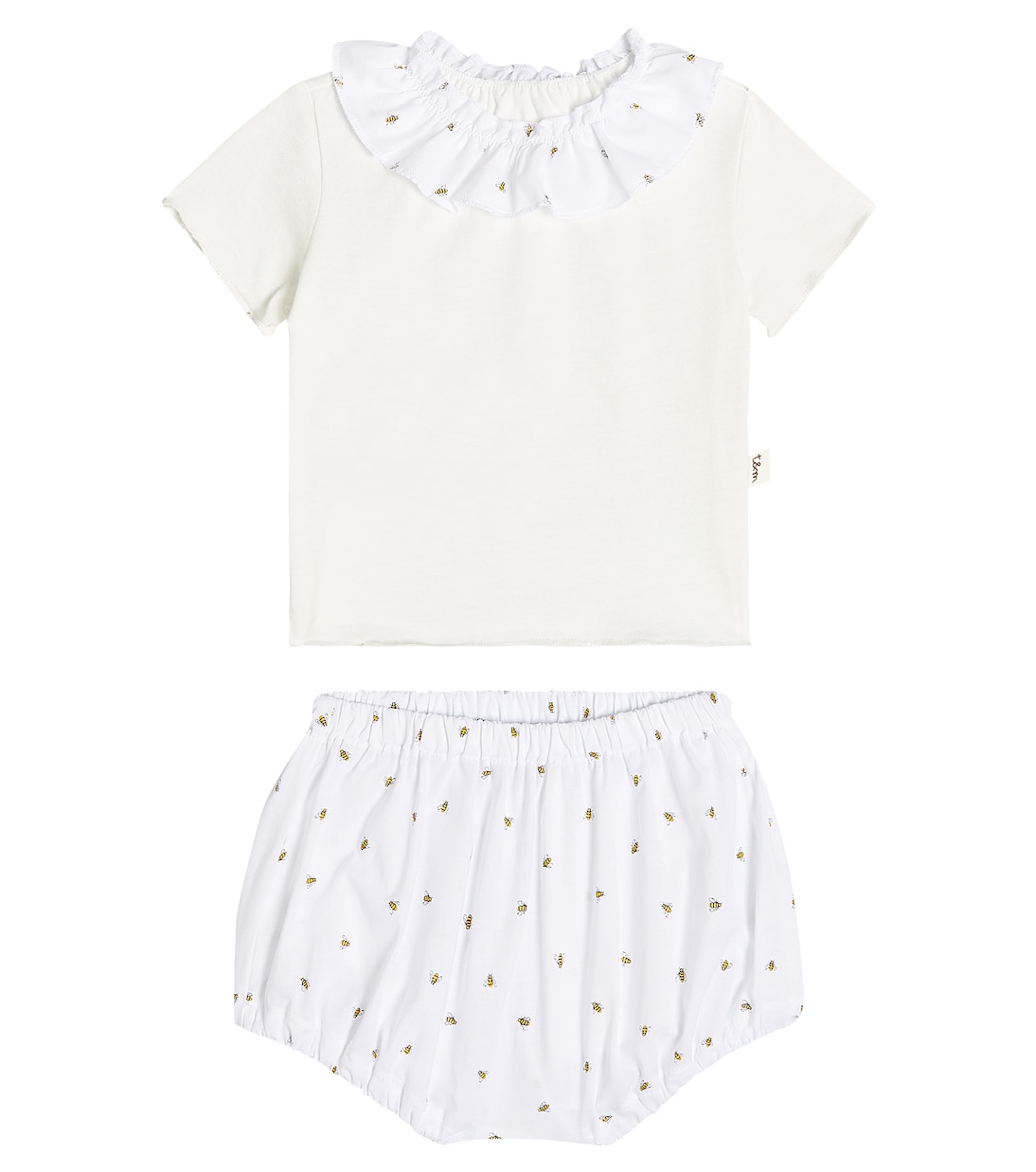 Bébé – Ensemble t-shirt et culotte bloomer | Il Gufo