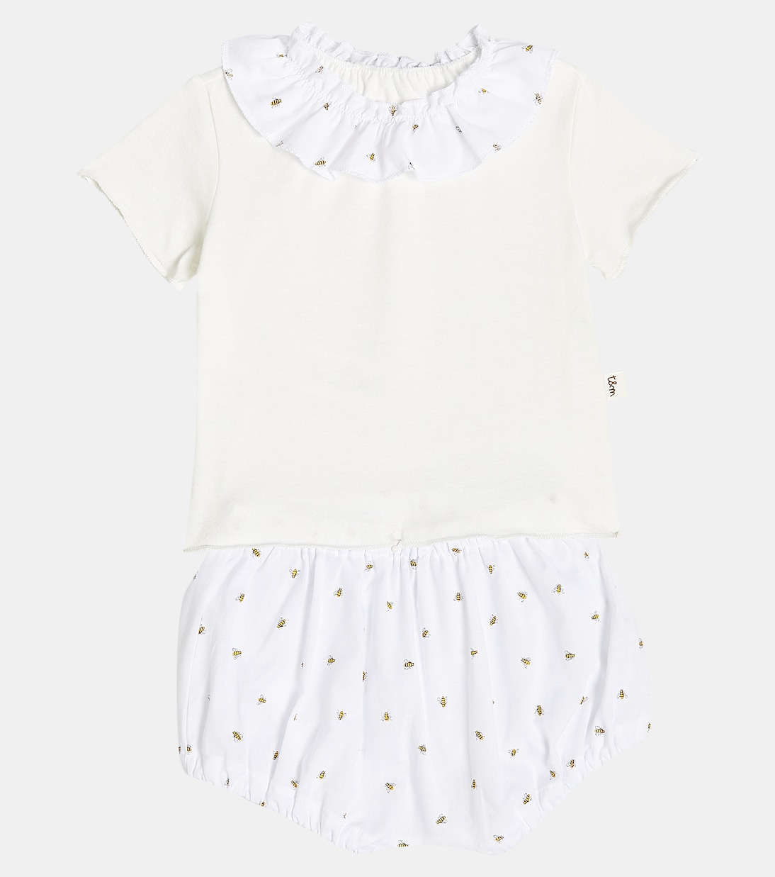 Bébé – Ensemble t-shirt et culotte bloomer | Il Gufo