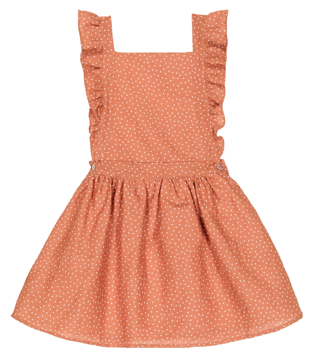 Hebe polka dot linen and cotton pinafore skirt | La Coqueta