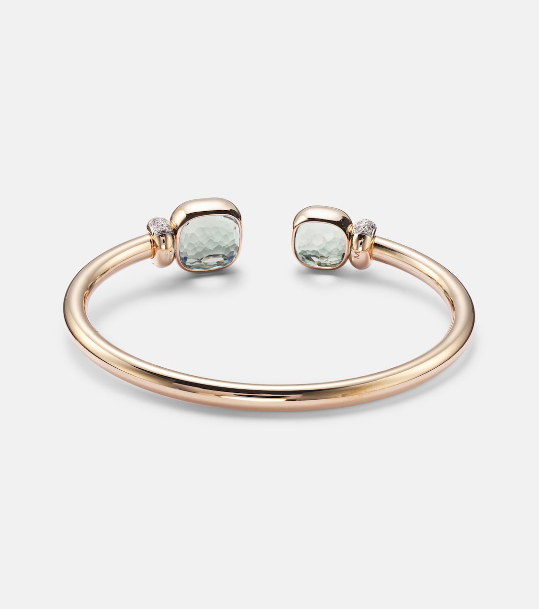 Jonc Nudo en or rose 18 ct, prasiolite et diamants | Pomellato