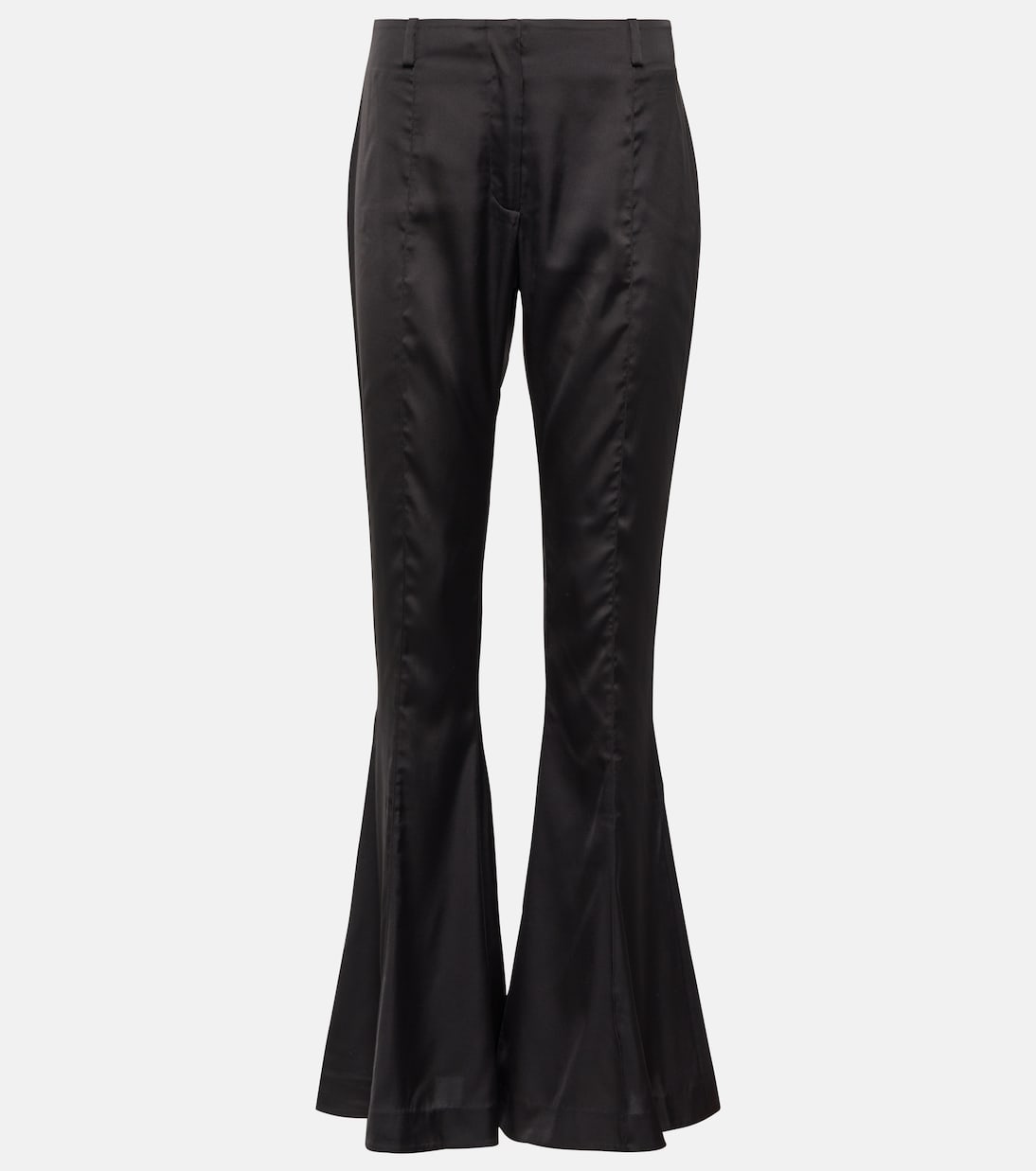 Pantalon évasé Pippen à taille haute en satin | Acne Studios