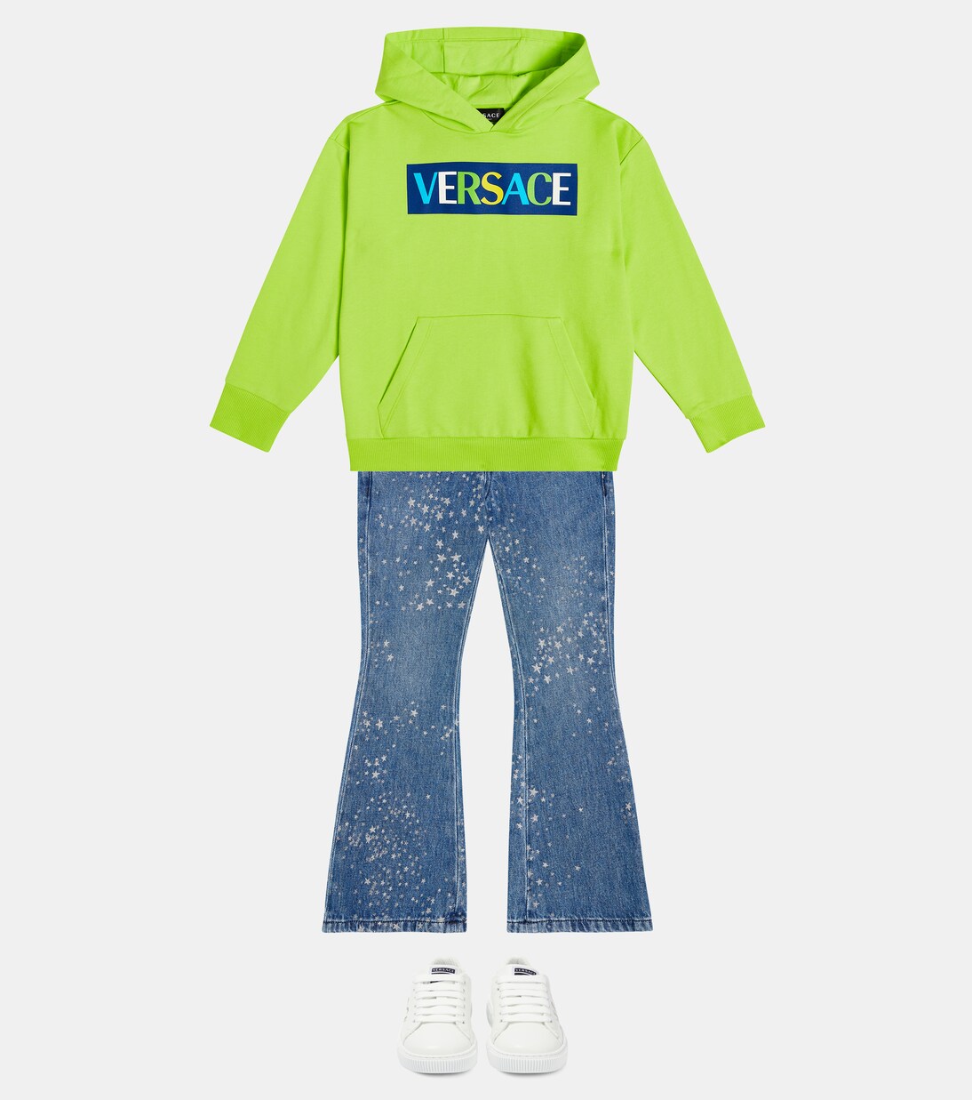 Printed flared jeans | Versace Kids