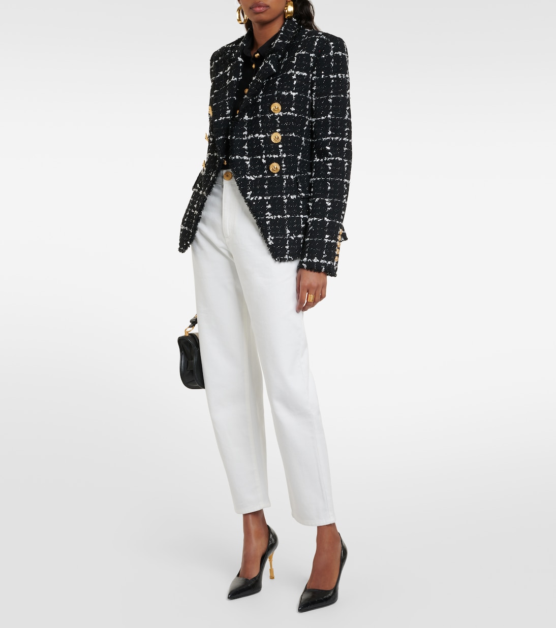 Jeans rectos de tiro alto | Balmain