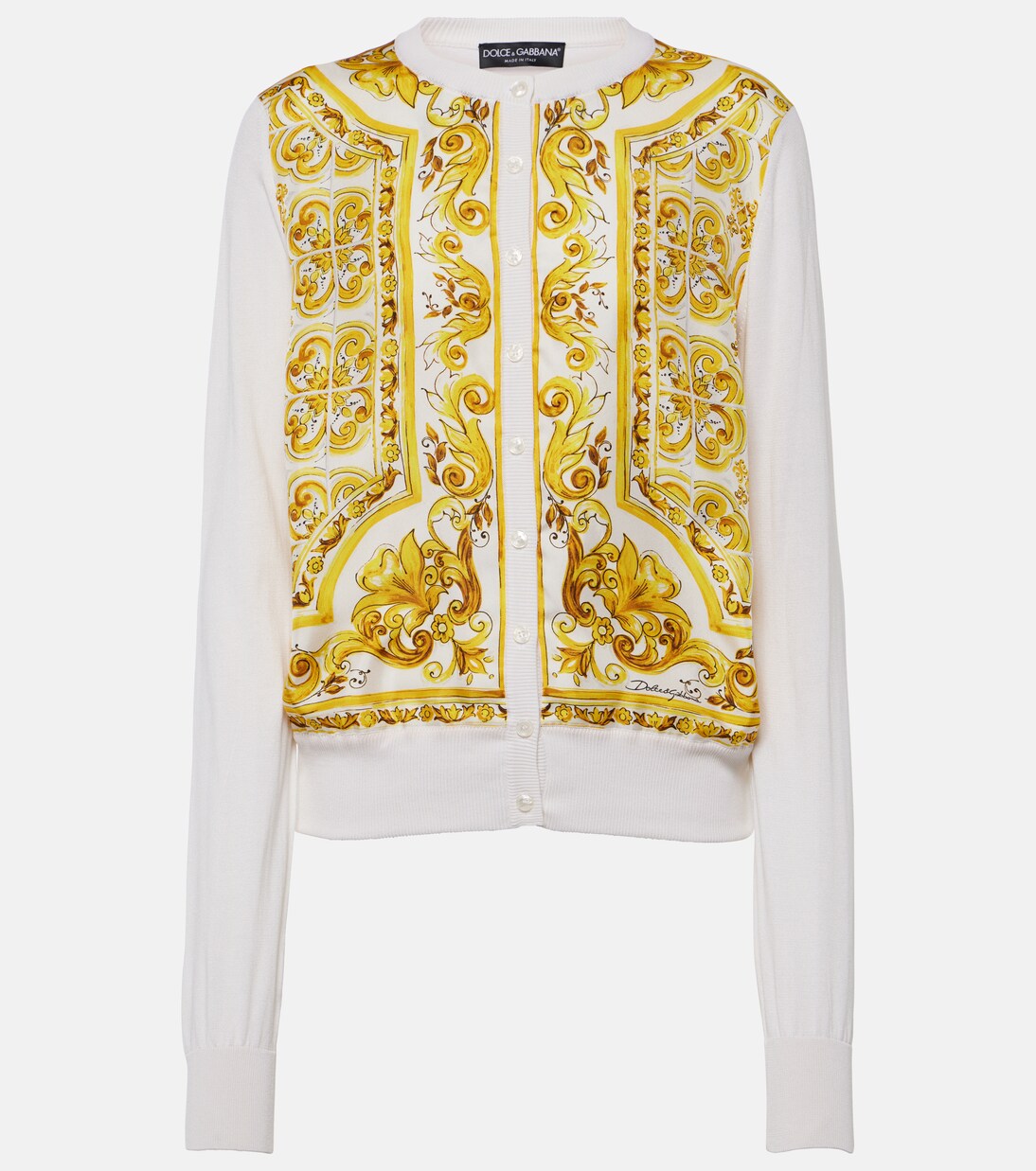 Cardigan Majolica aus Seiden-Twill | Dolce&Gabbana