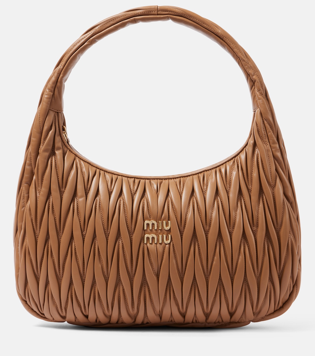 Wander Medium matelassé leather shoulder bag | Miu Miu