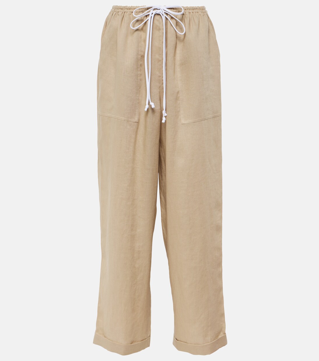 Pantalon ample en lin | Tory Burch