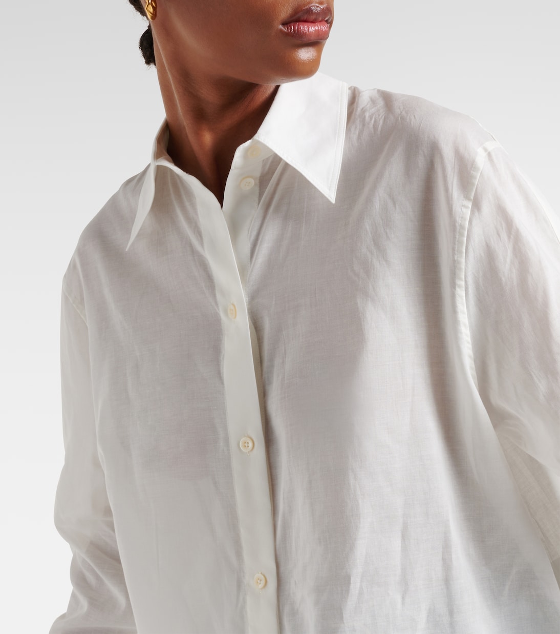 Oversized cotton-blend shirt | Toteme