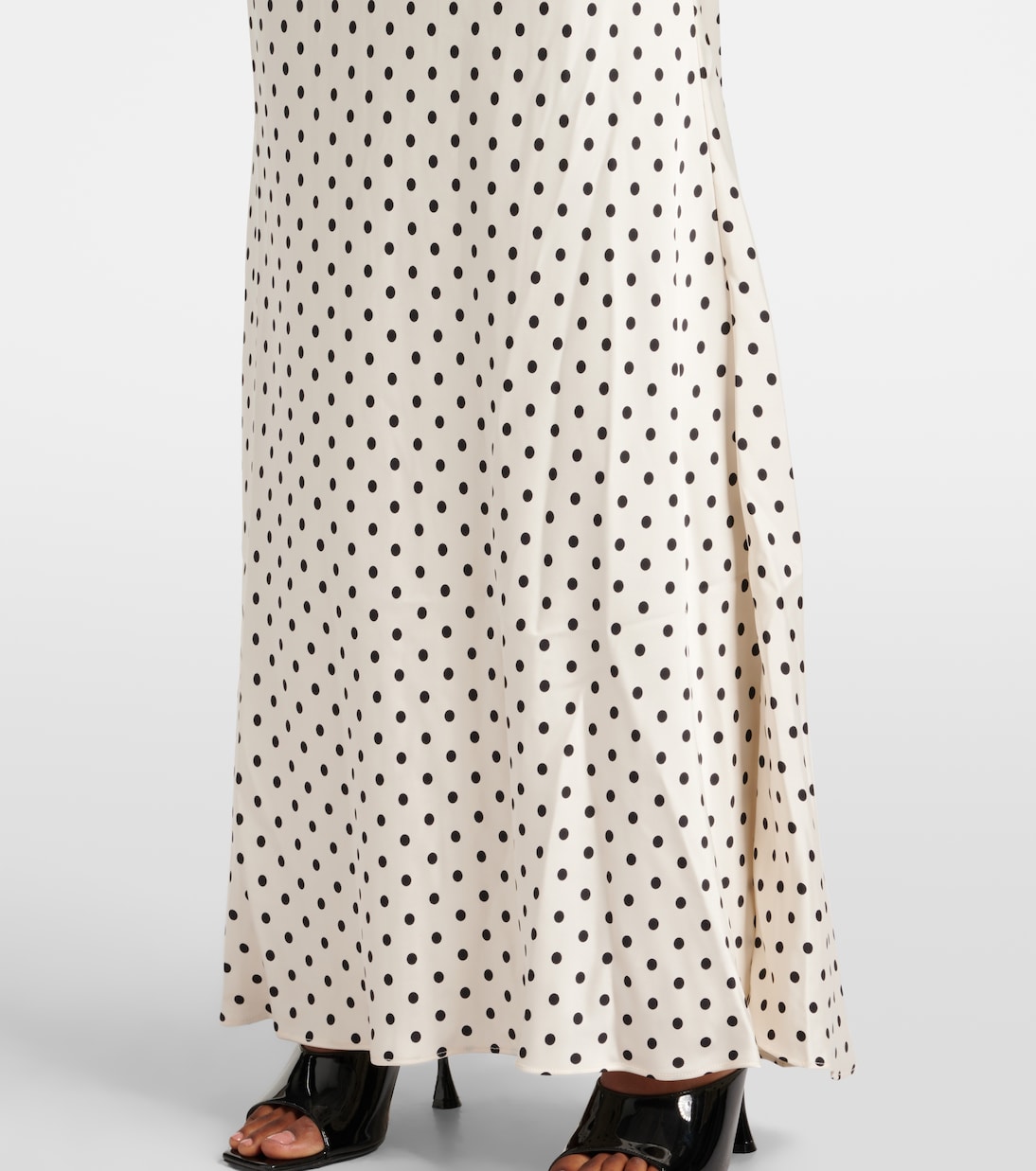 Robe longue en satin à pois | Self-Portrait