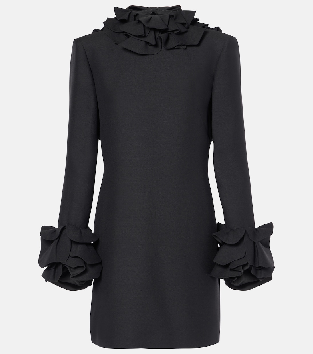 Crepe Couture ruffled minidress | Valentino