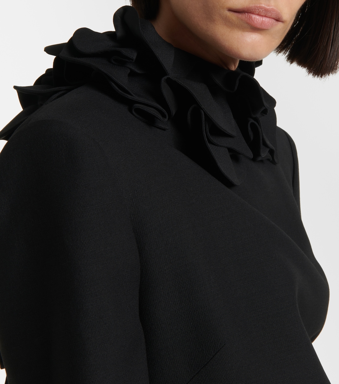 Crepe Couture ruffled minidress | Valentino