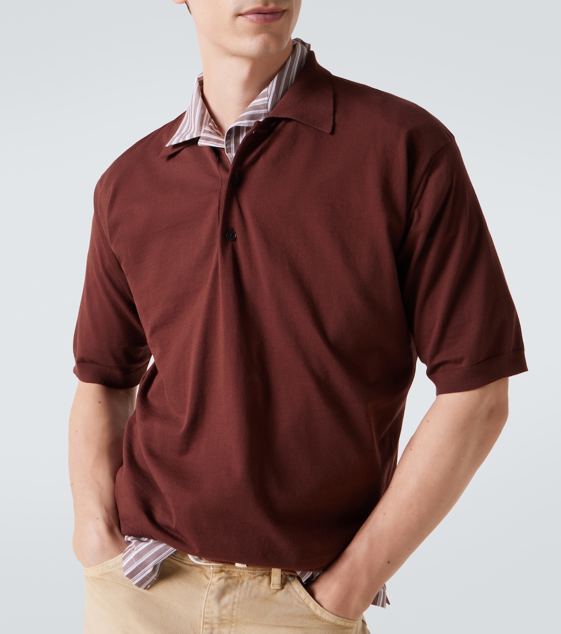 Cotton polo shirt | Auralee
