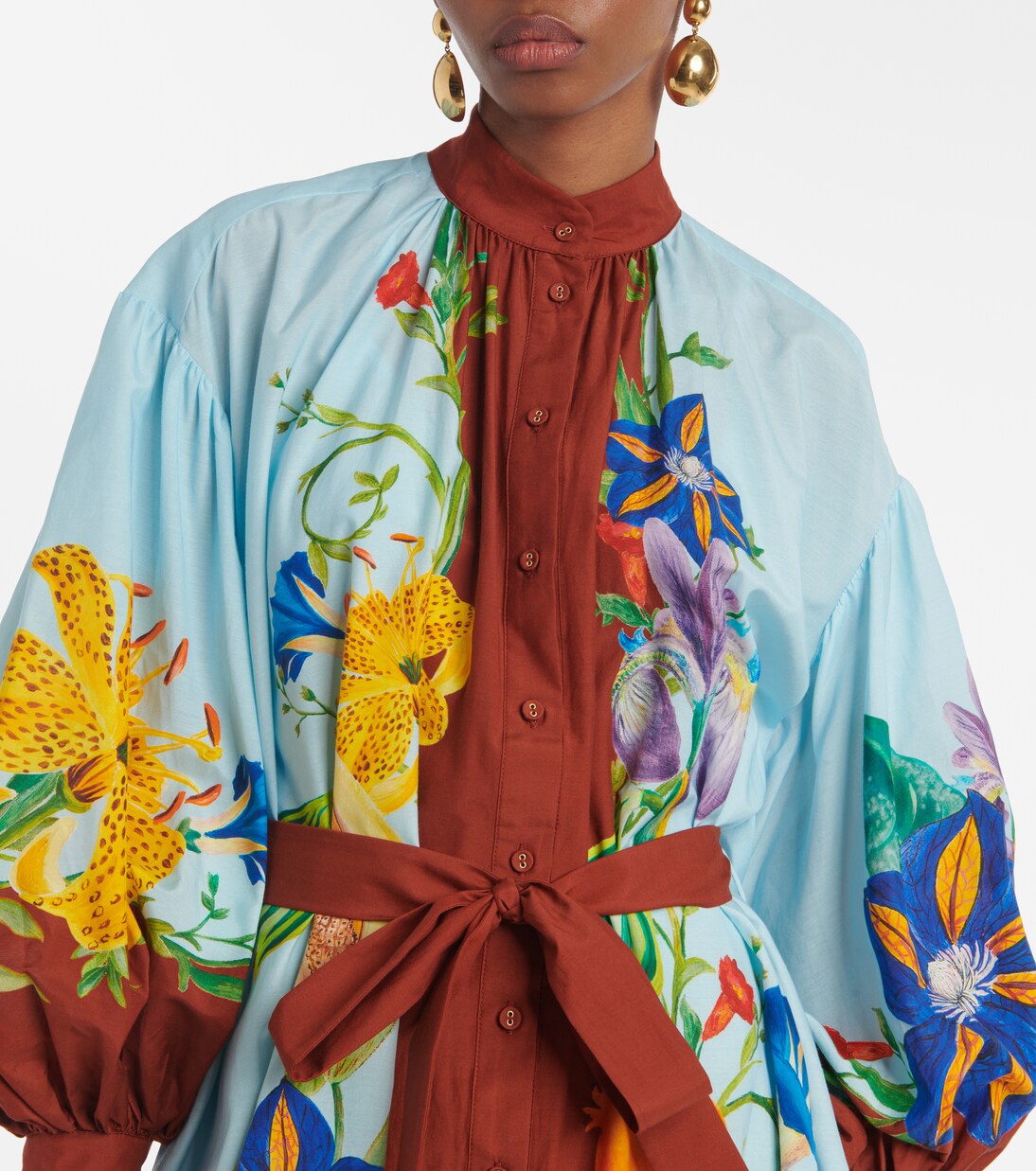 Robe chemise Dahlia en coton et soie | Alémais