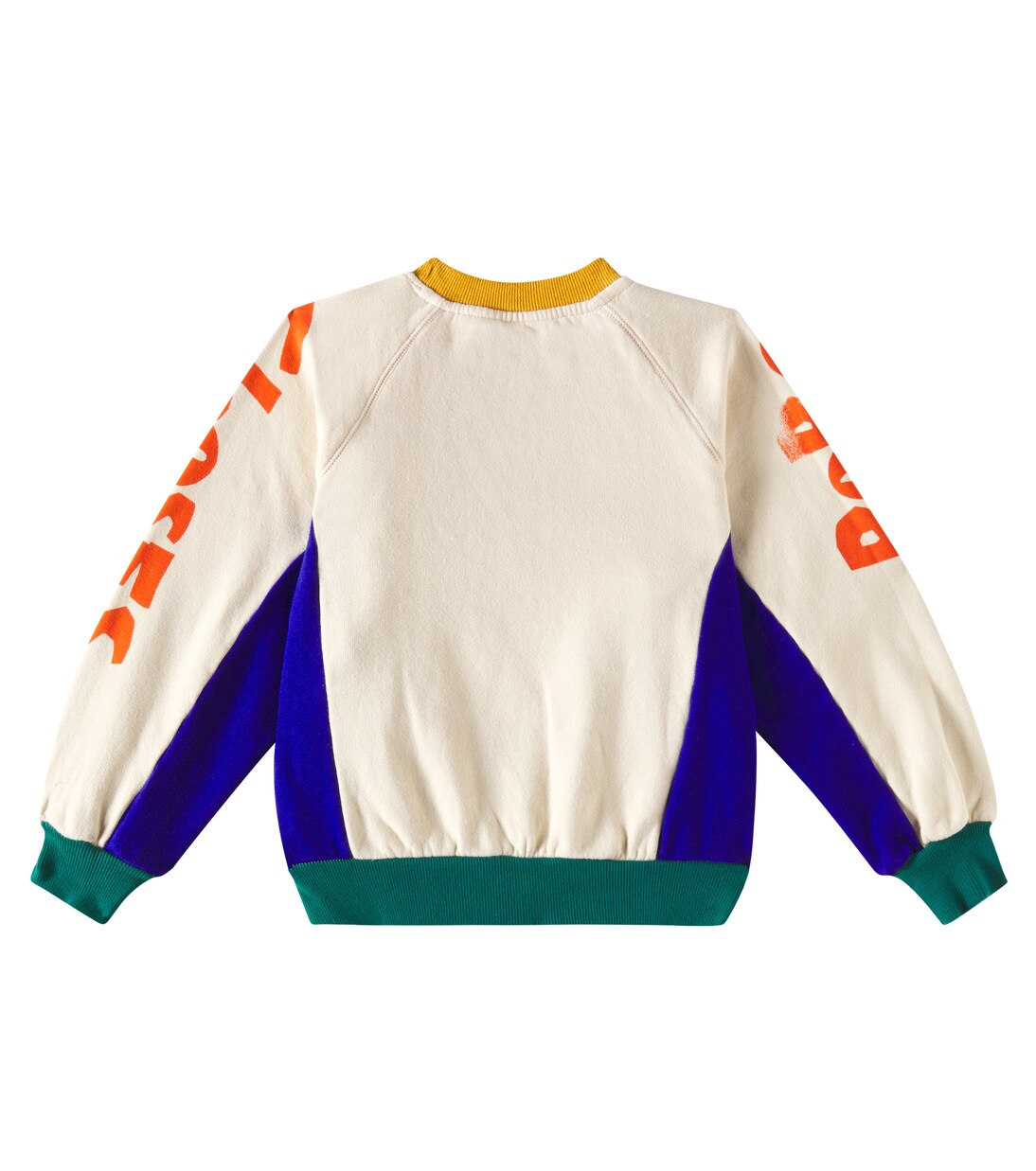 Colorblocked cotton jersey sweatshirt | Bobo Choses