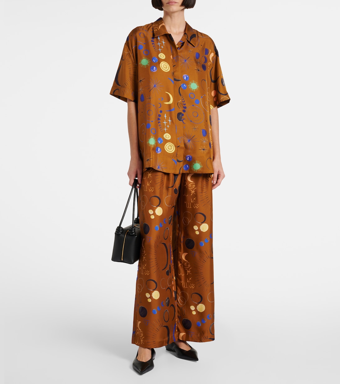 Bedrucktes Hemd Montauk aus Seiden-Twill | Asceno