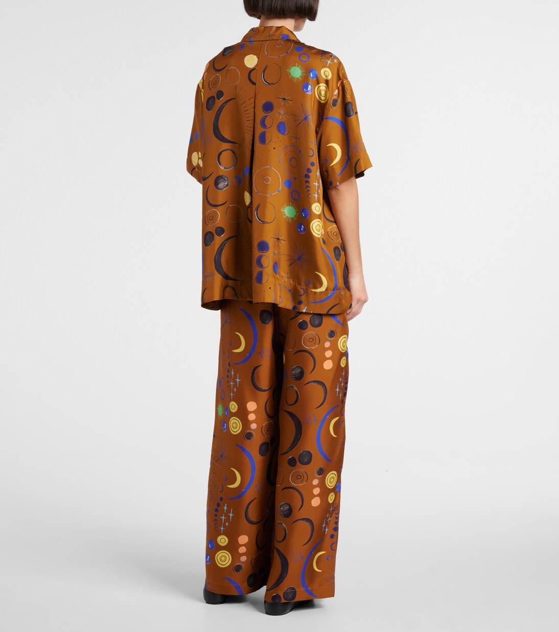 Bedrucktes Hemd Montauk aus Seiden-Twill | Asceno