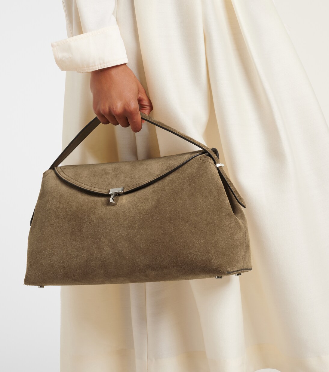 T-Lock suede tote bag | Toteme