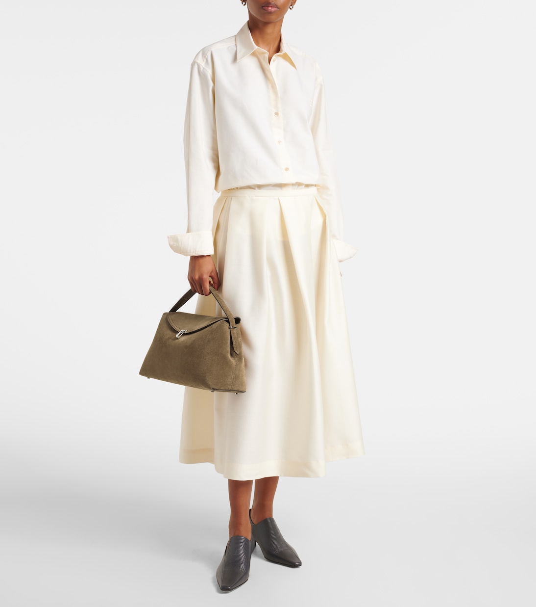 T-Lock suede tote bag | Toteme