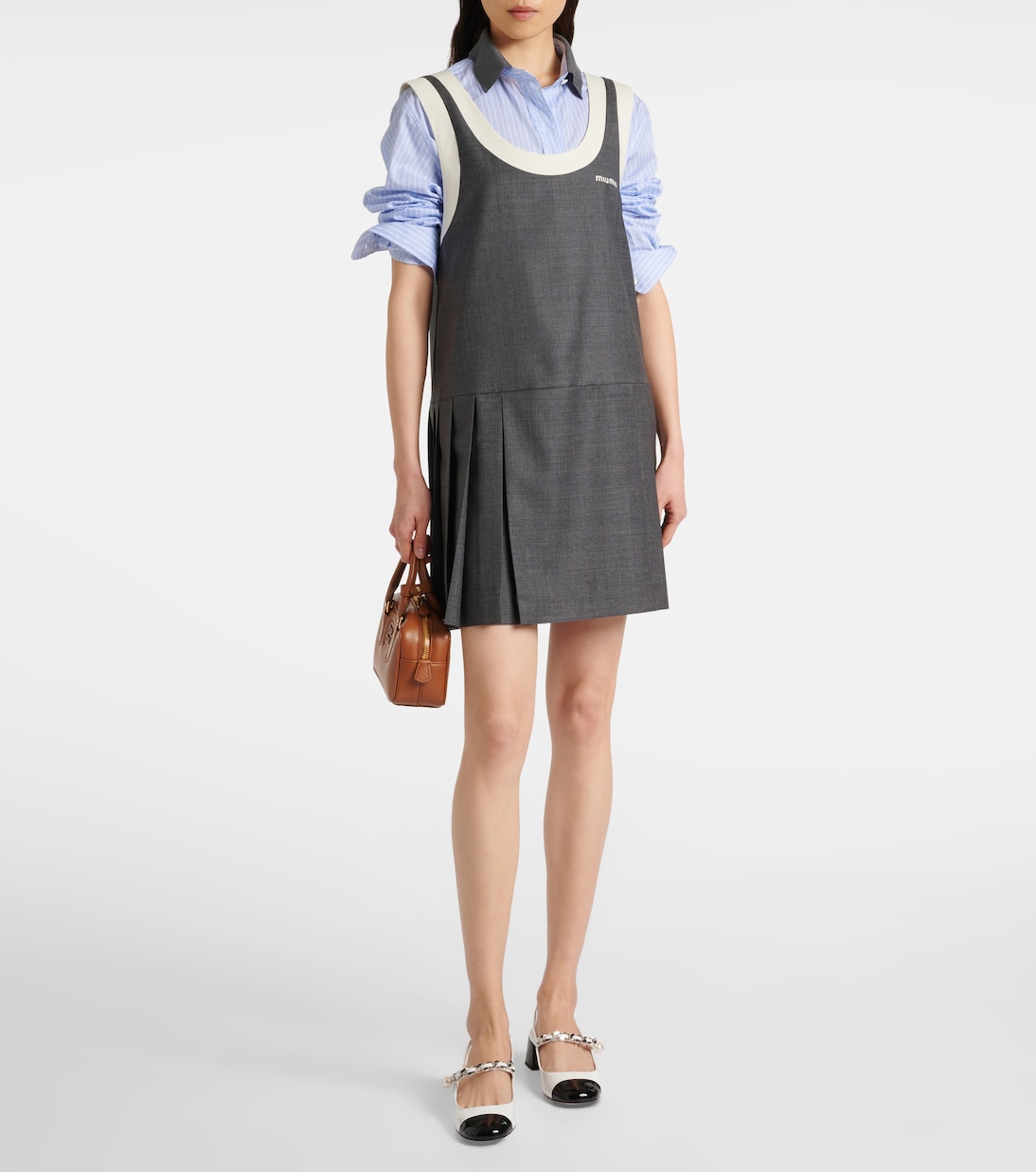 Escarpins slingback en cuir verni | Miu Miu