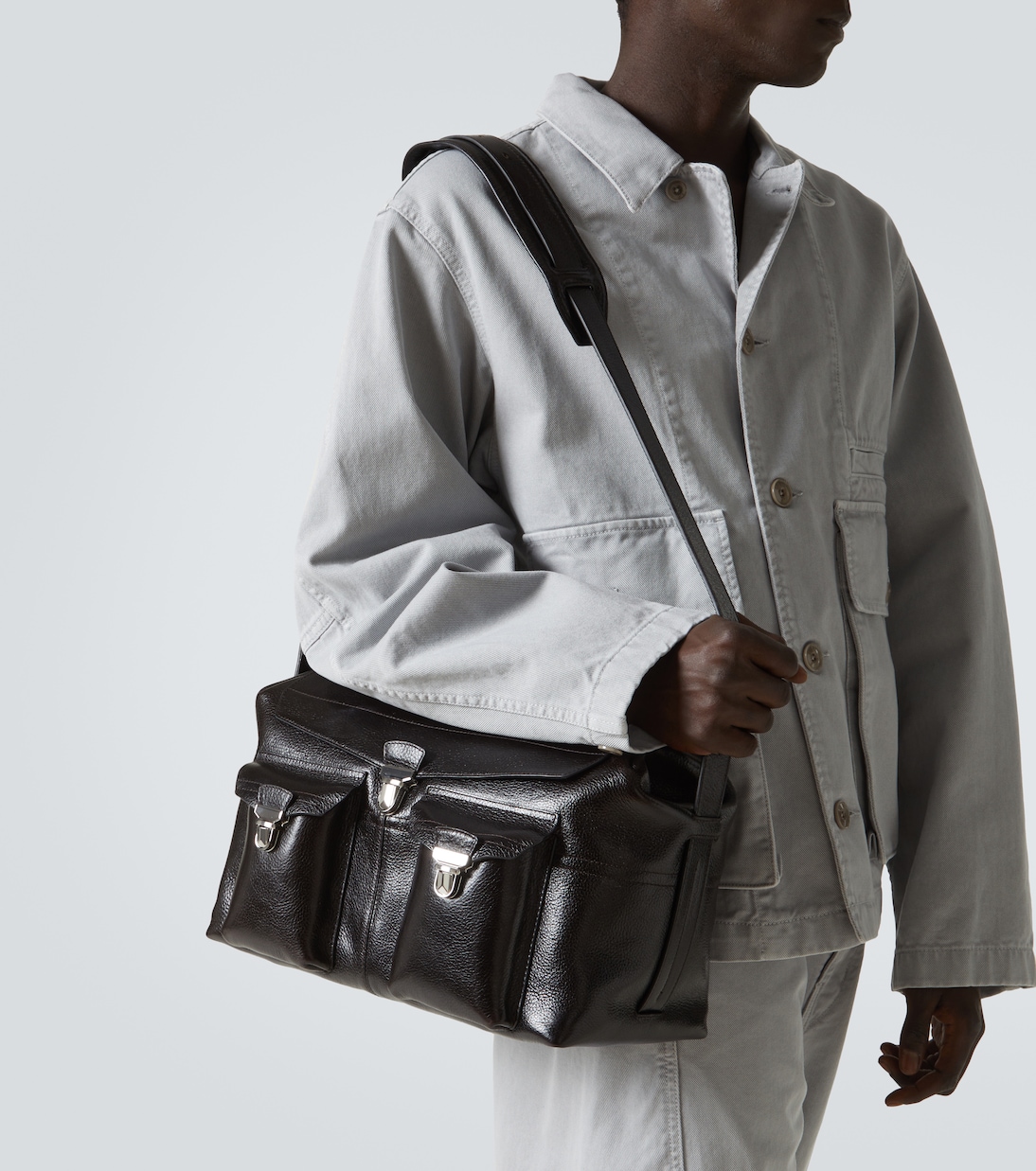 Messenger Bag Week-end Gear aus Leder | Lemaire