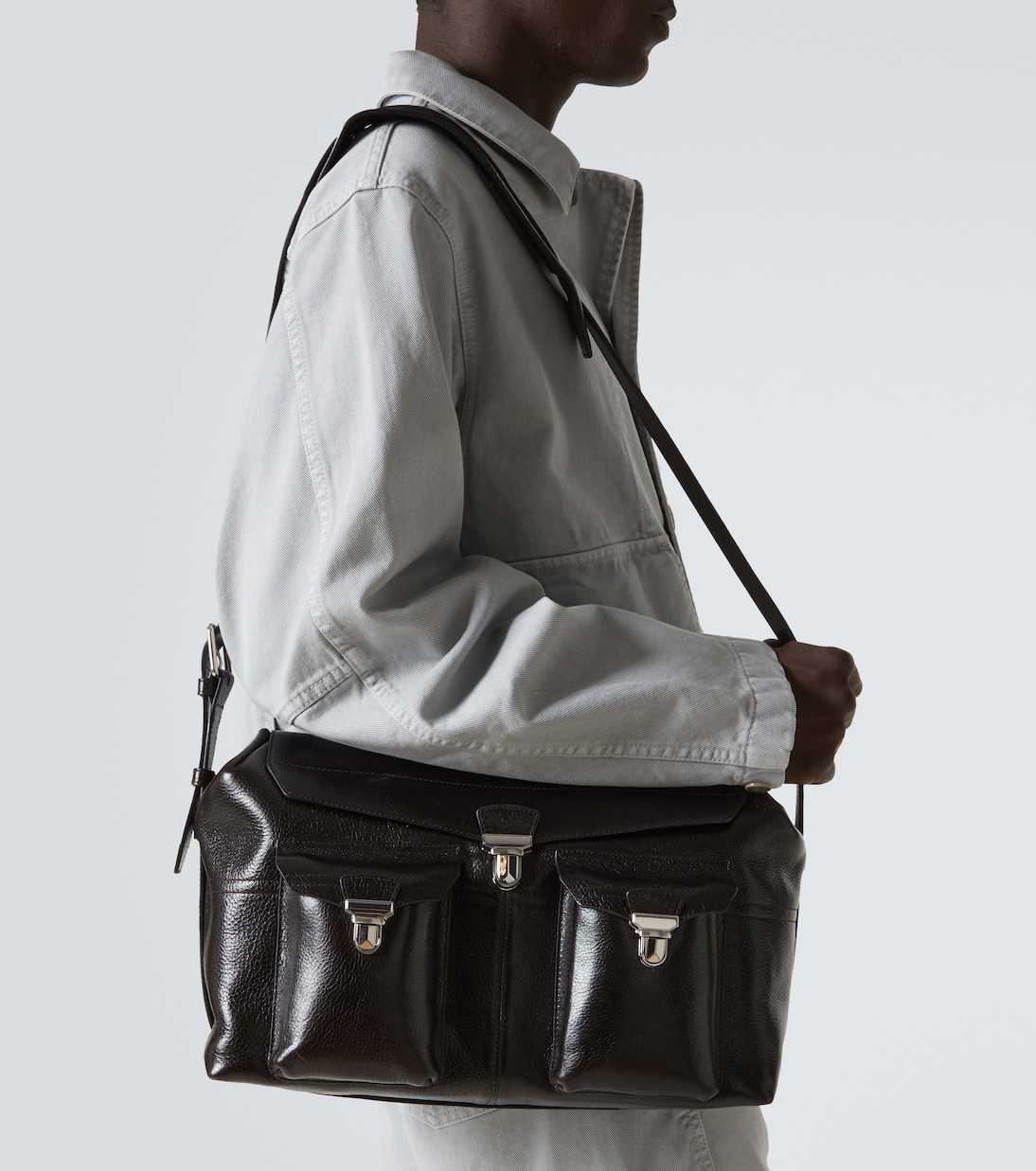 Messenger Bag Week-end Gear aus Leder | Lemaire