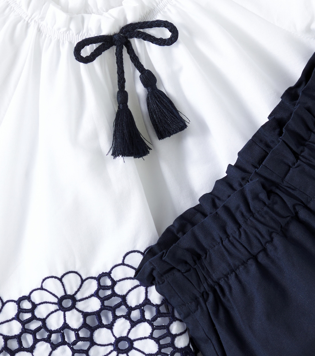 Bebé - vestido de algodón con lazo | Patachou