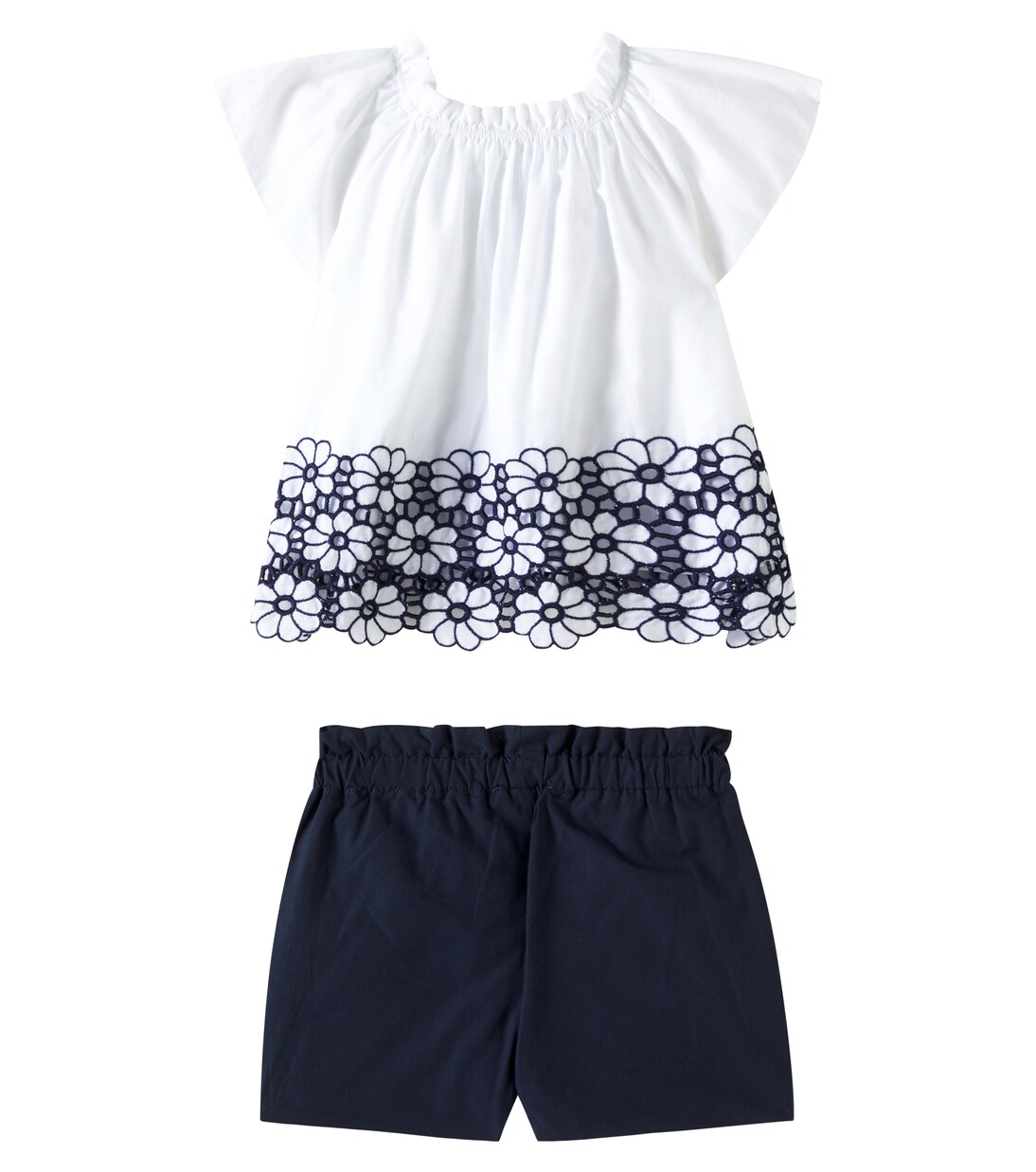 Bebé - vestido de algodón con lazo | Patachou