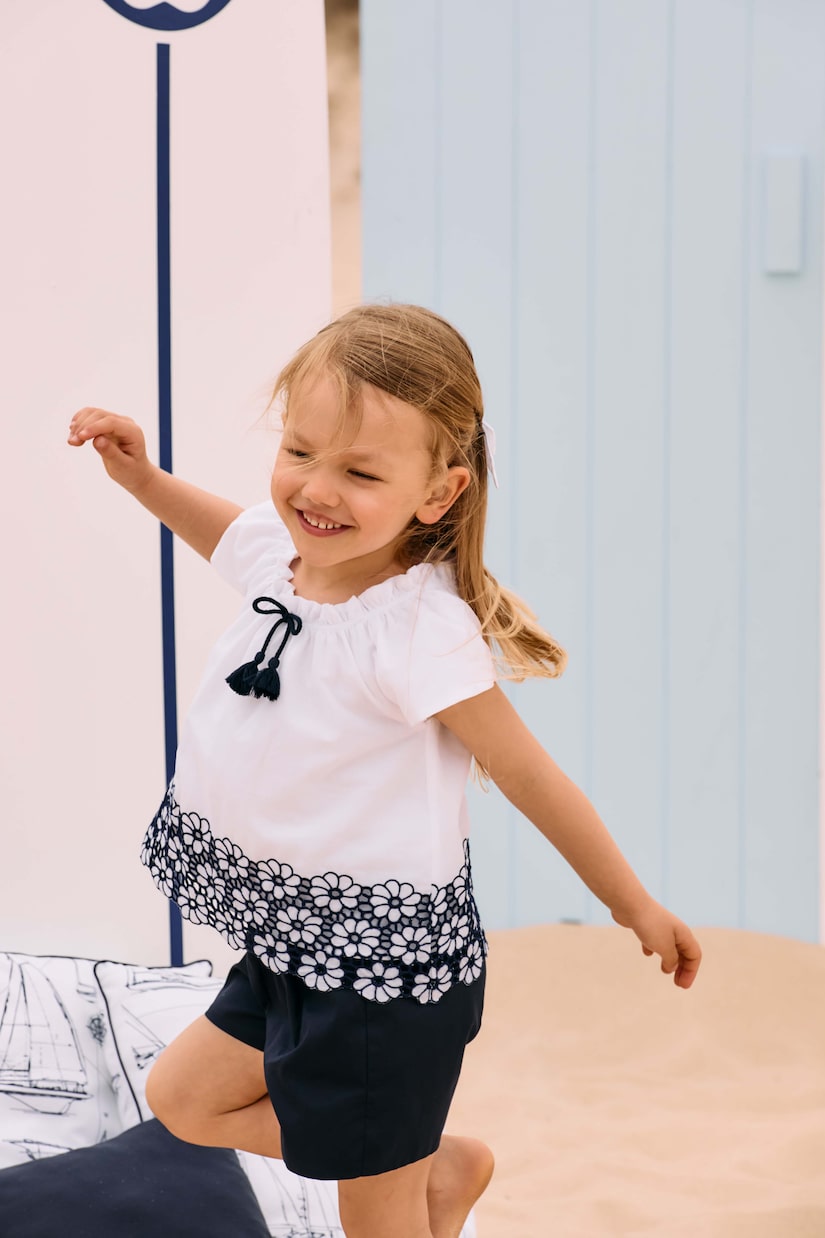 Bebé - vestido de algodón con lazo | Patachou