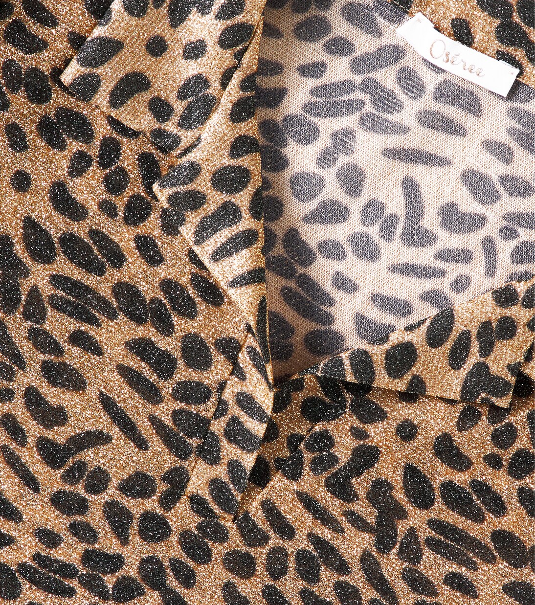 Lumière leopard-print lamé polo shirt | Oséree Kids