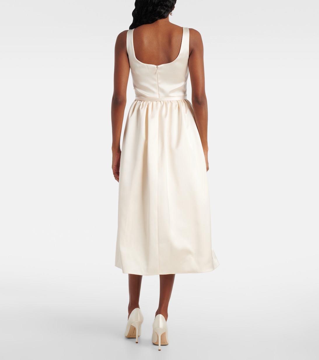 Bridal Midikleid aus Satin | Self-Portrait