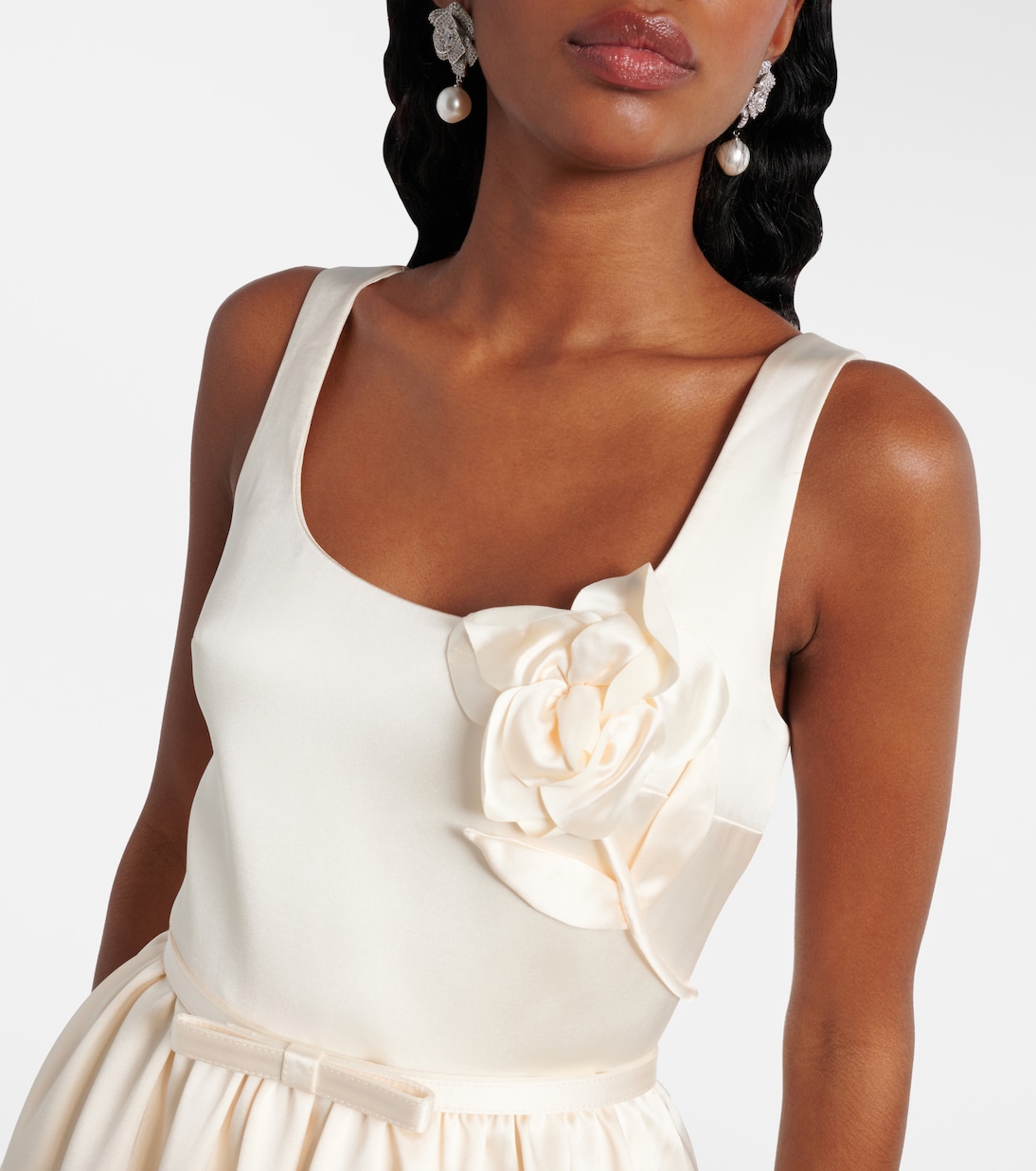 Bridal Midikleid aus Satin | Self-Portrait