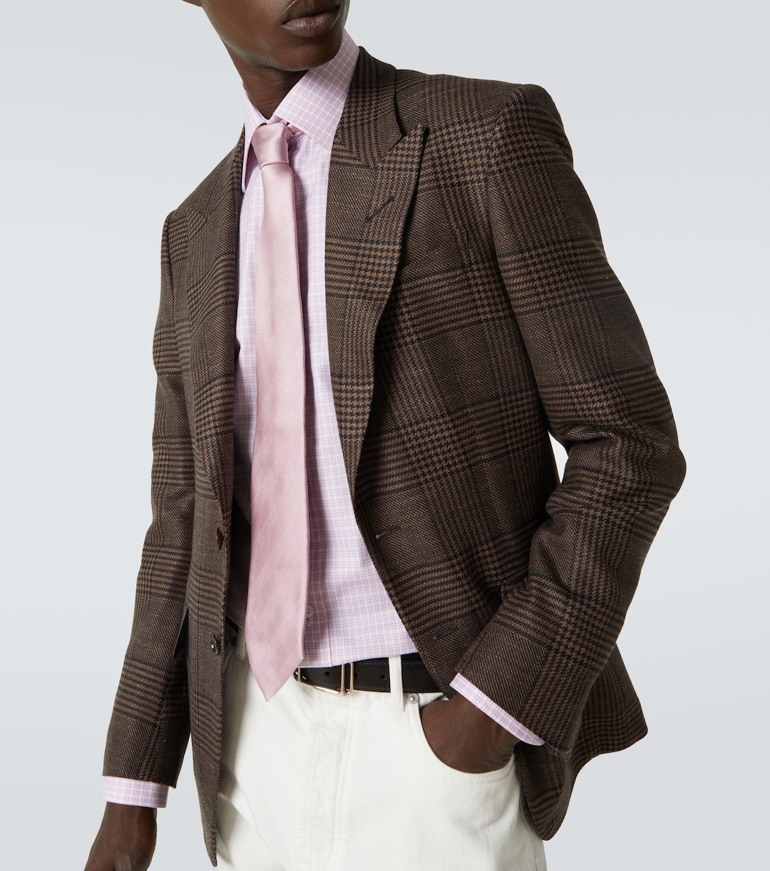 Shelton wool, silk, and linen blazer | Tom Ford