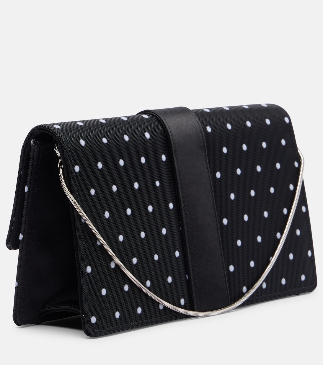 Clutch Capri aus Satin mit Kristallen | Manolo Blahnik