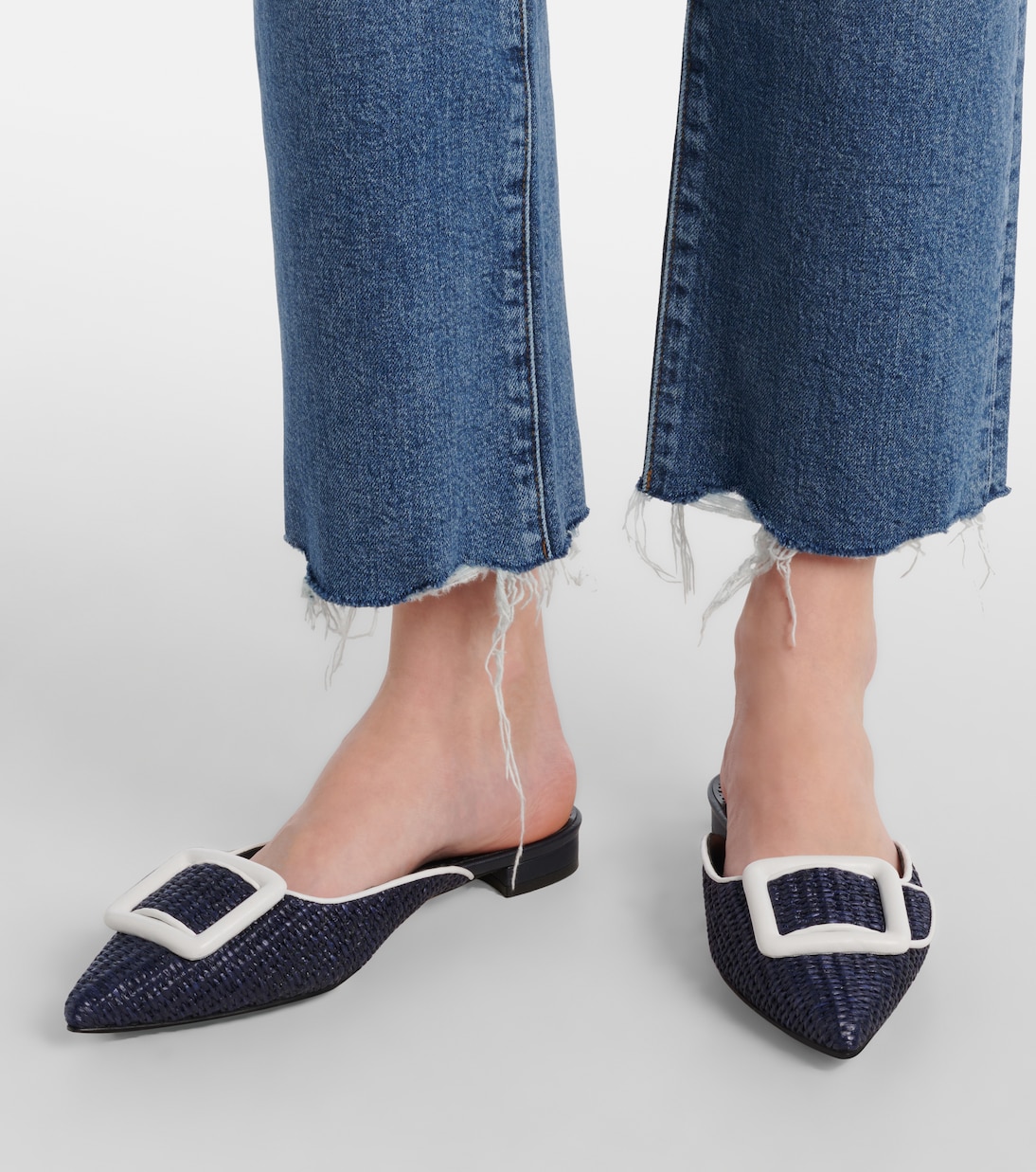 Jeans rectos Ruler de tiro cropped | Frame