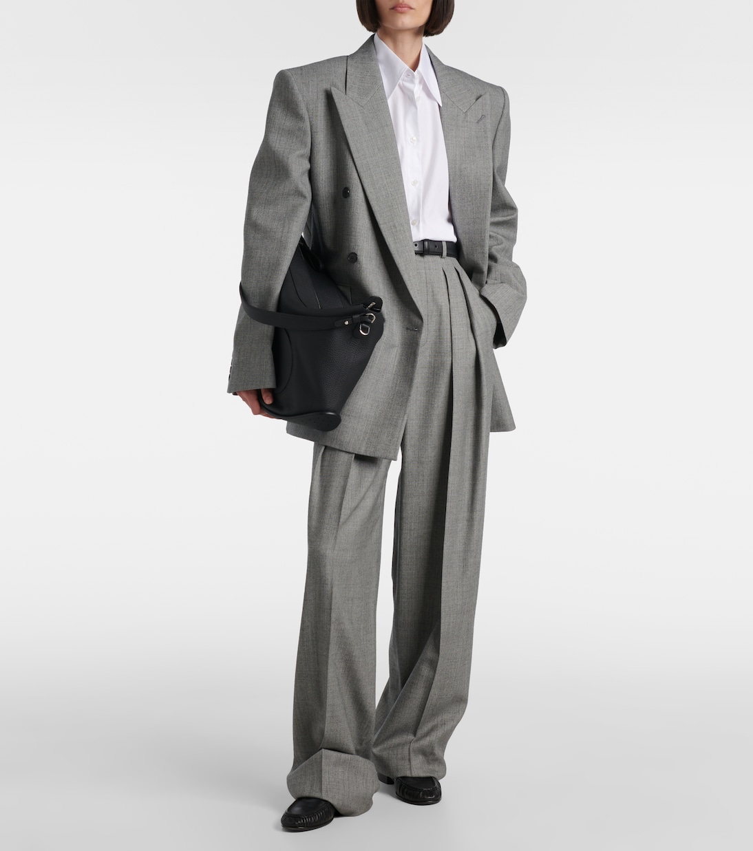 Schultertasche Pin Swing XL aus Leder | Delvaux