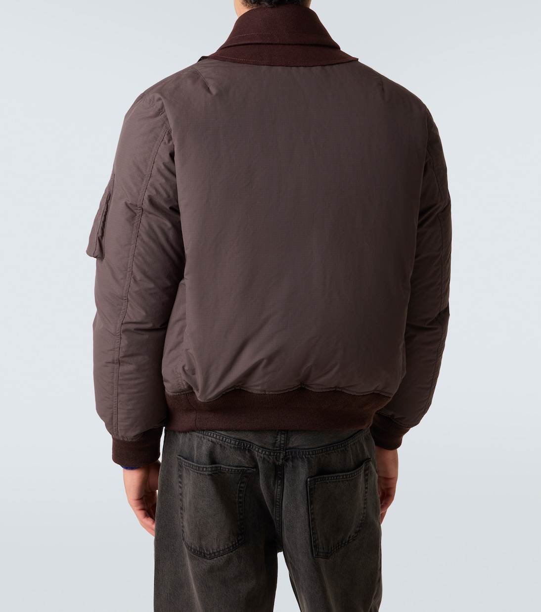 Double-breasted wool puffer jacket | Sacai