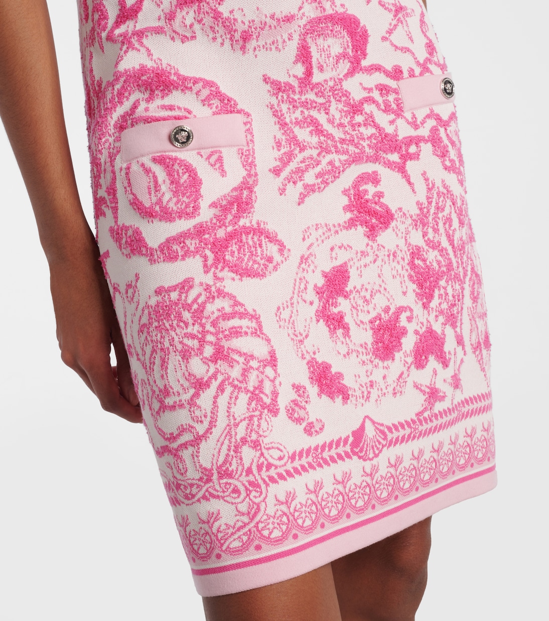 Minikleid Underwater Barocco aus Jacquard-Strick | Versace