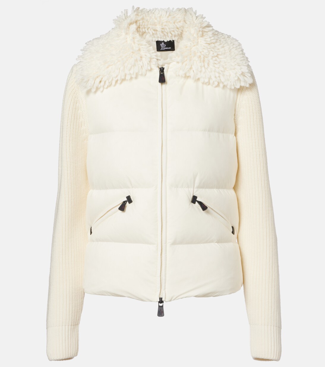 Down-paneled virgin wool cardigan | Moncler Grenoble