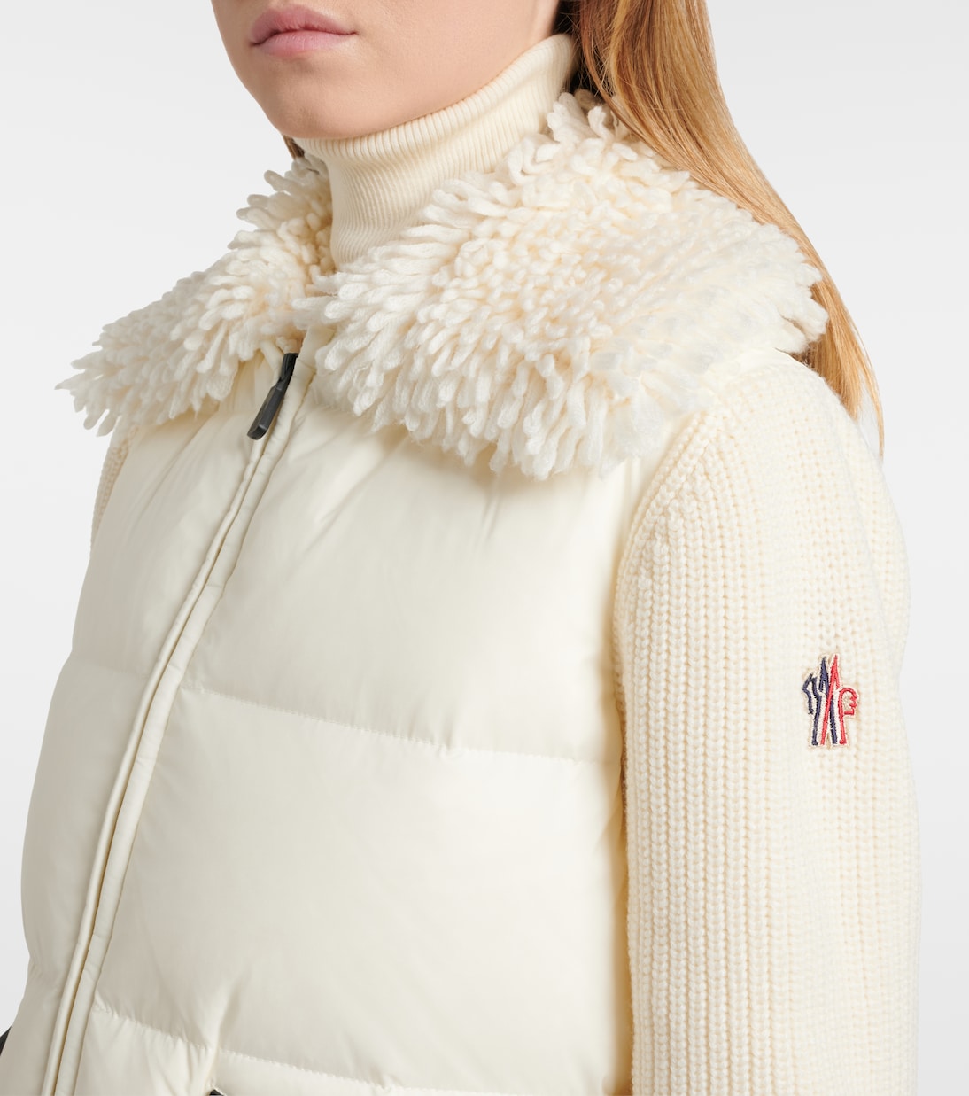 Down-paneled virgin wool cardigan | Moncler Grenoble